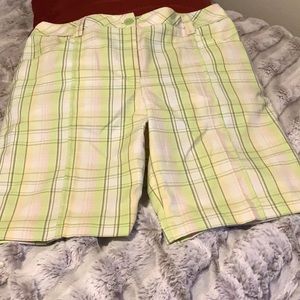 Spring Plaid Colored Women’s Golf Shorts